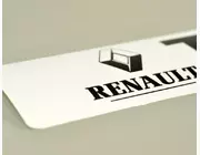 Наклейки на порожки (БЕЛО-ЧЁРНЫЕ) матовые на Renault Trafic II 2001->2014 — Украина - TN107M