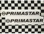 Наклейки на порожки (БЕЛО-ЧЁРНЫЕ) на Nissan Primastar 2001->2014 — Украина - TN305